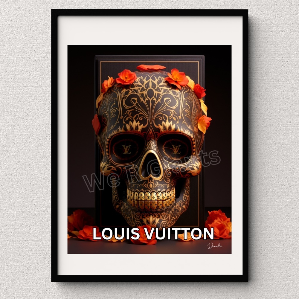 Louis Vuitton Art Day of the Dead Wall Decor 11x14 Print- By the Artist Denardai
